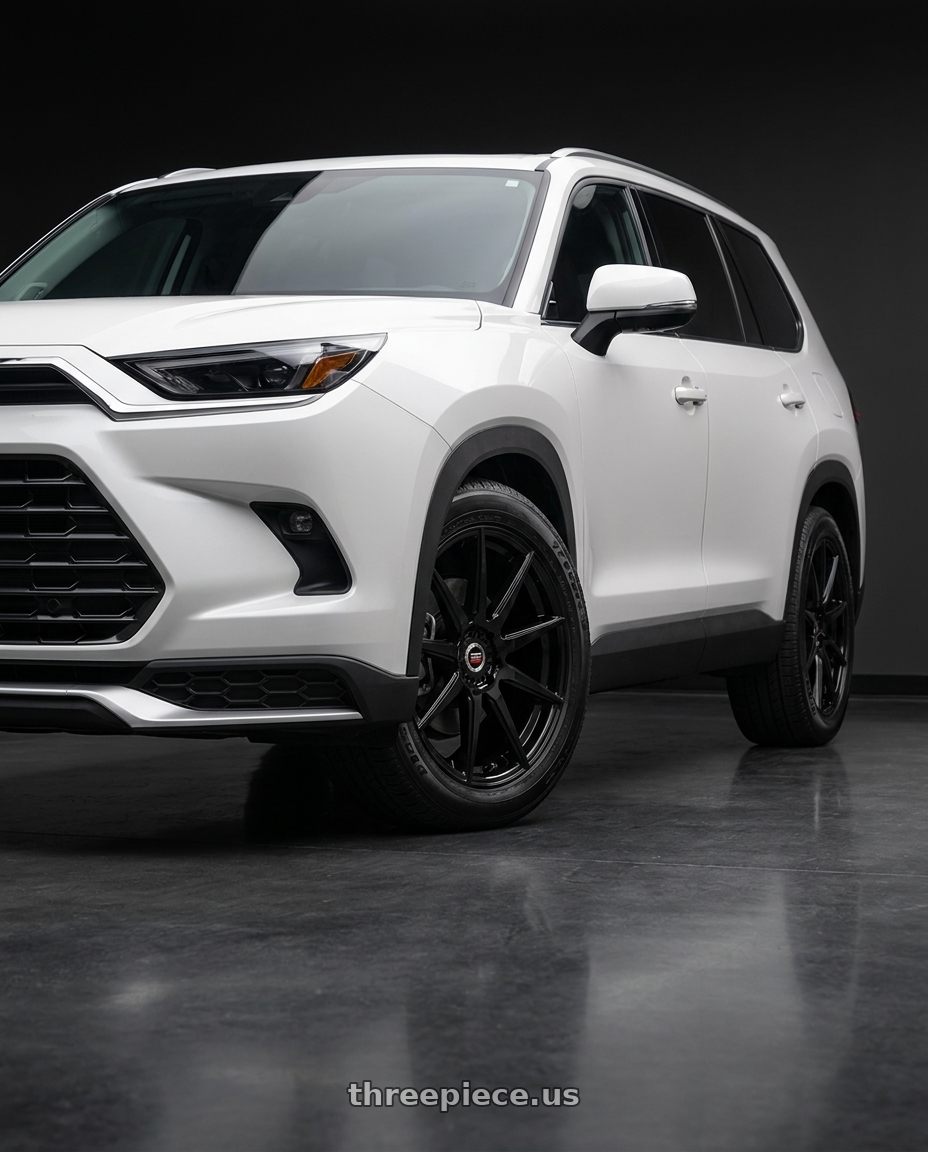 2026 Toyota Grand Highlander Max with Spec-1 SP-51 4x100/4x114.3 17x7.5 +42 Gloss Black wheels