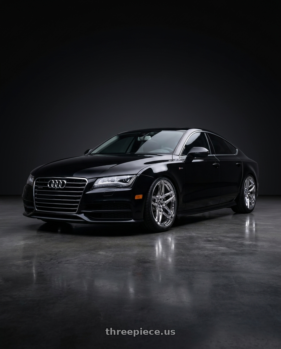 2012 audi A7 with HERITAGE WHEEL EBISU MONOC 5x112 20x9 +25 CHROME wheels