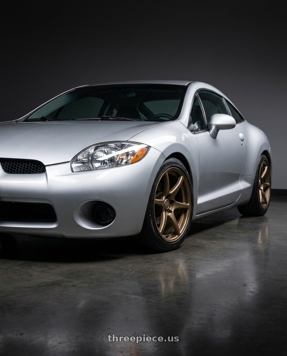 2010 Mitsubishi Eclipse with Kansei K11B Tandem 5x114.3 18x9 12 Bronze wheels