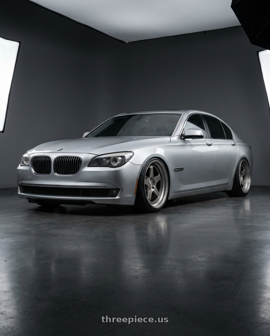 2012 BMW 750i with Rotiform 1PC R903 TUF 5X112 21X9.5 +30 SATIN TITANIUM wheels