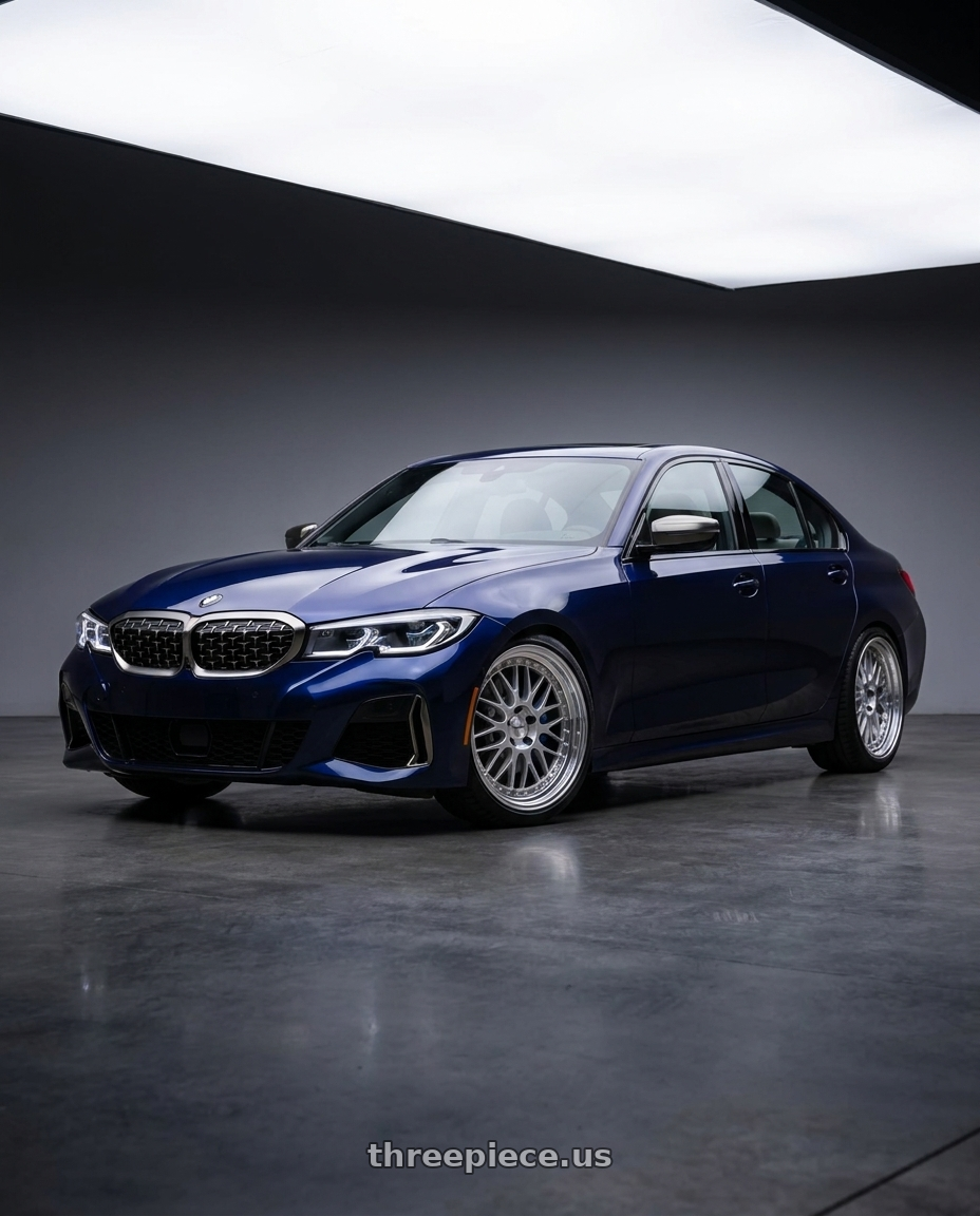 2020 BMW M340i with Work Meister M1 3p 5x112 19x8.5+30 O Disk Silver wheels