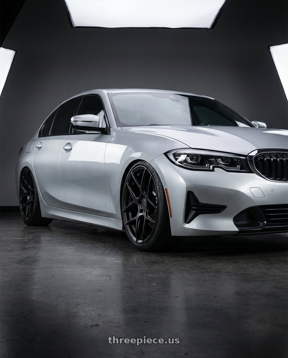 2023 BMW 3 Series G20 with Aodhan AFF2 5x112 19x8.5+35 Matte Black wheels