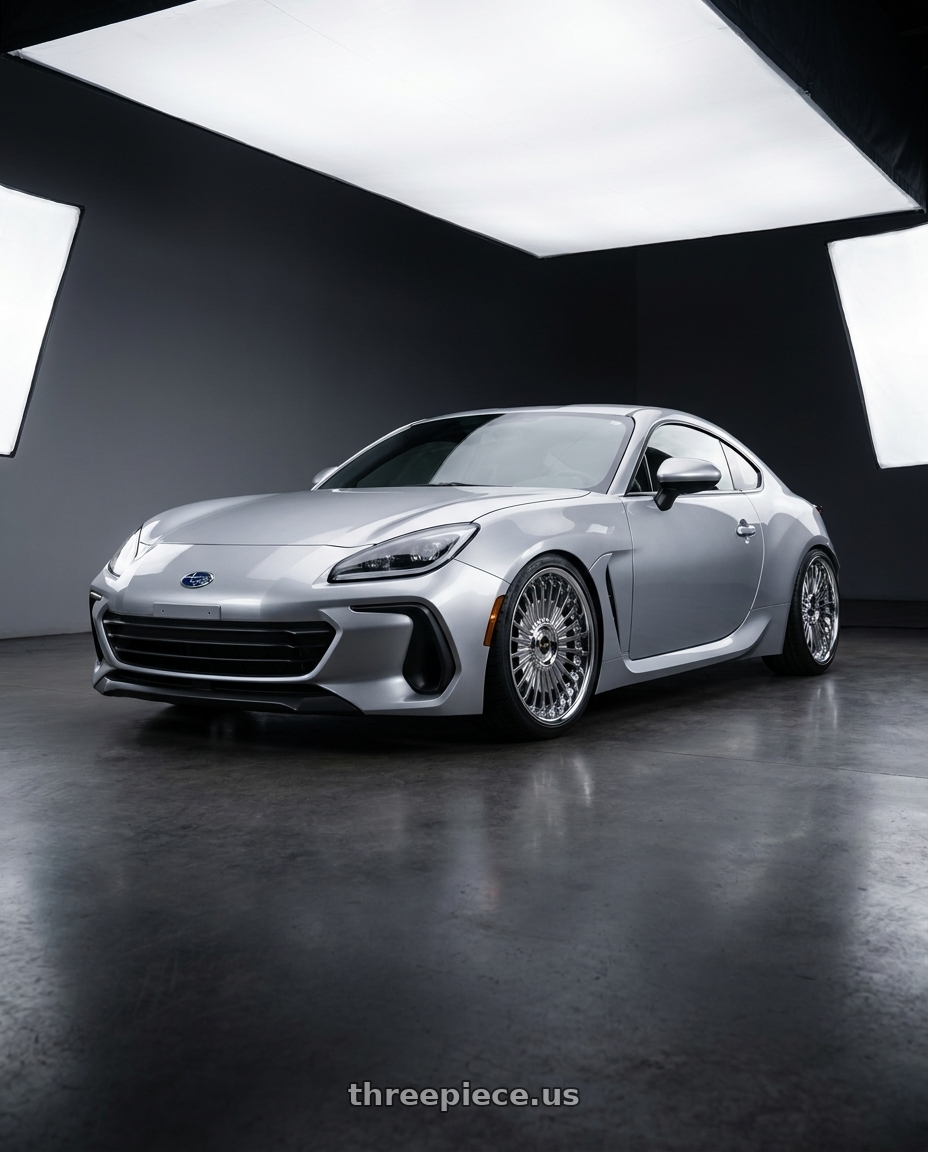 2022 Subaru BRZ with Work Emitz Black Polish 5x100 19x7.5 +45 wheels