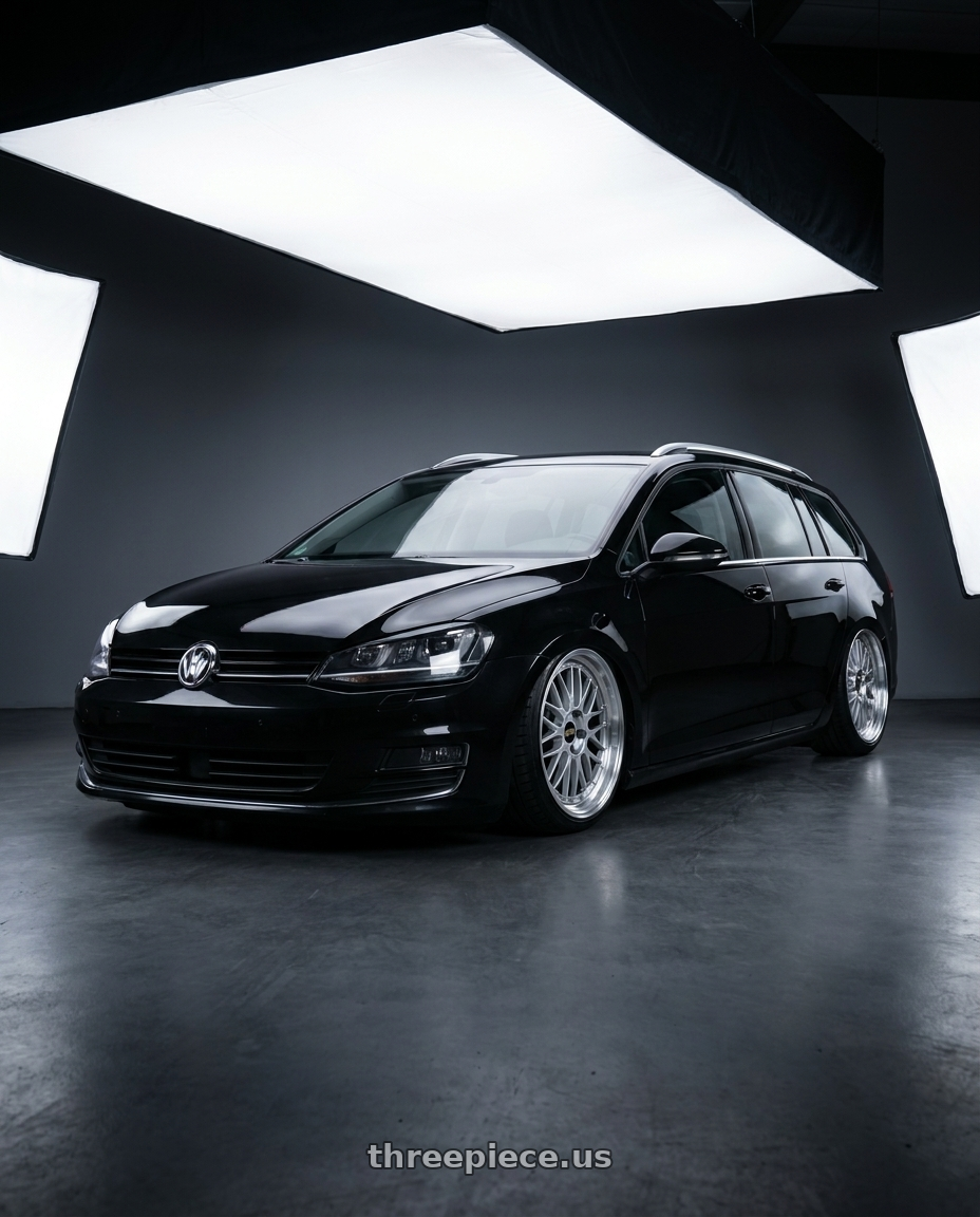 2014 Volkswagen Golf Variant with BBS LM 5x114.3 17x7.5+38 Diamond Silver wheels