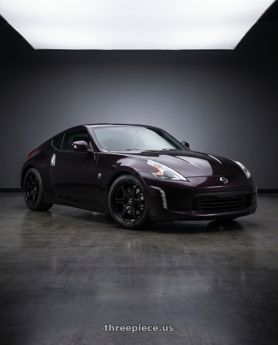 2016 Nissan 370z with Vors TR37 5x114.3 18x8.5  +35 Gloss Black wheels