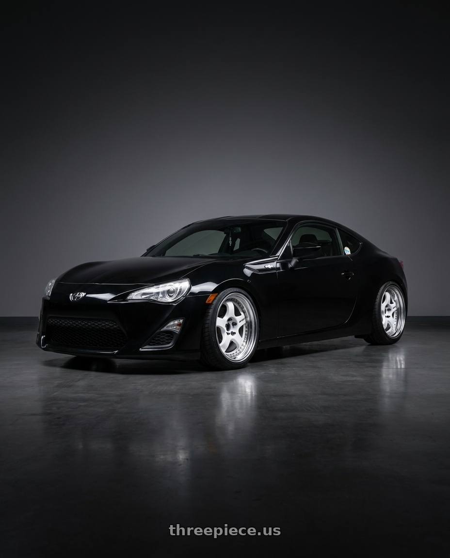 2013 scion frs with Work Meister S1 3P 5x100 18x9.5+35 L Disk White wheels