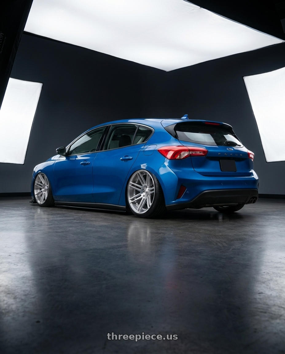 2020 Ford focus exoboost with 4PLAY 4P08 8x170 20x10-24 Brushed wheels rear three quarter view slight stretch tires