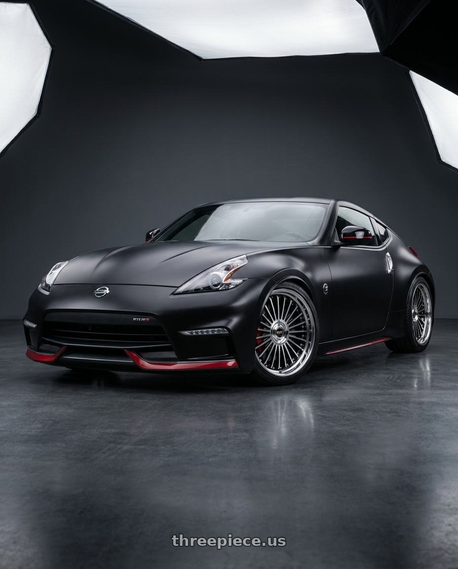 2020 Nissan 370Z with Work Emitz Black Polish 5x114.3 19x7.5 +38 wheels
