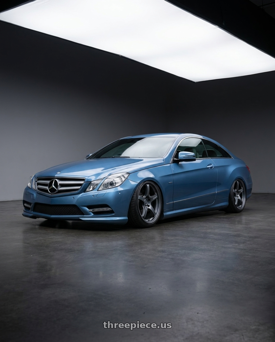 2014 Mercedes-Benz E-Class Coupe C207 with Gram Lights 57CR 5x112 19x9.5+25 Gunblue II wheels