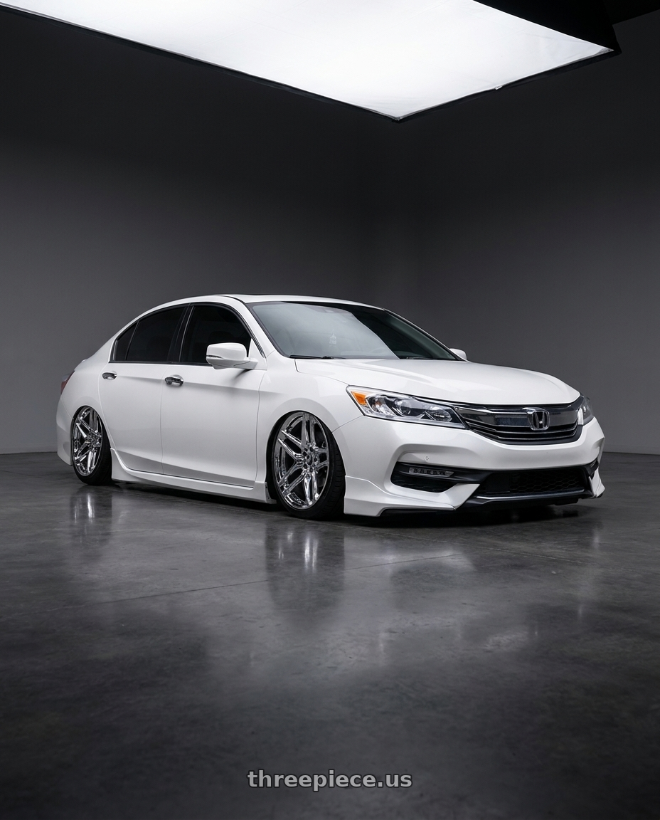 2017 Honda accord touring with Heritage Wheel EBISU MonoC 5x112 18x8.5+35 Chrome wheels