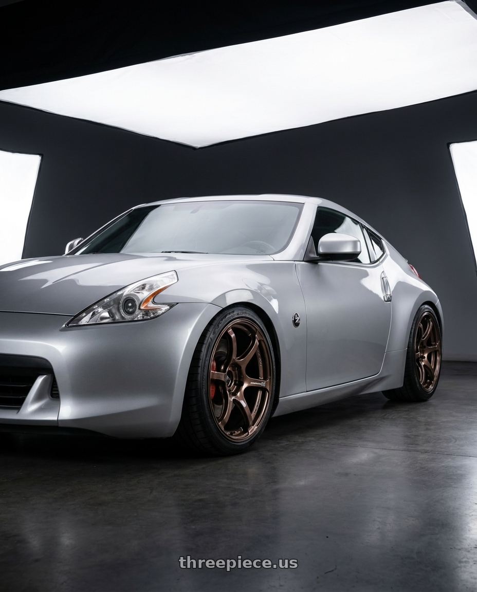 2009 Nissan 370z with Advan Racing RG-4 5x114.3 18x11.0 +15 RACING COPPER BRONZE wheels