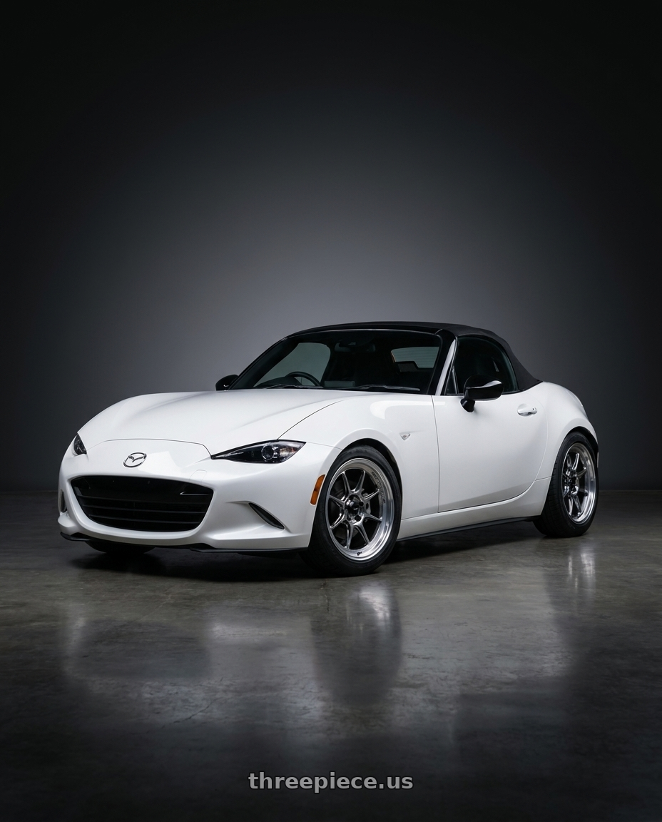 2024 ND3 MX5 with Konig Countergram 4x100 15x8+25 Hyper Chrome / Machined Lip wheels