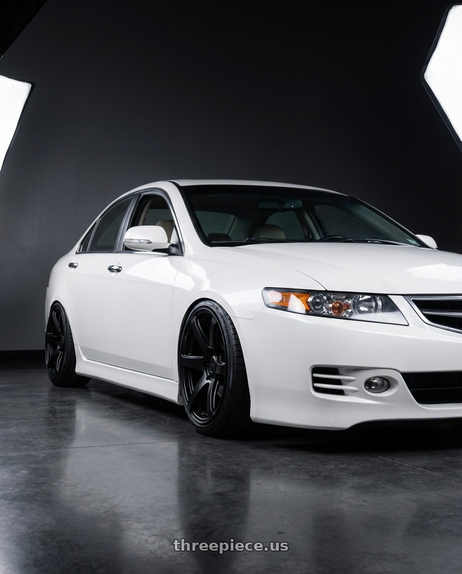 2005 Acura tsx with Enkei Cyclone 6x135 18x9+12 Matte Black wheels