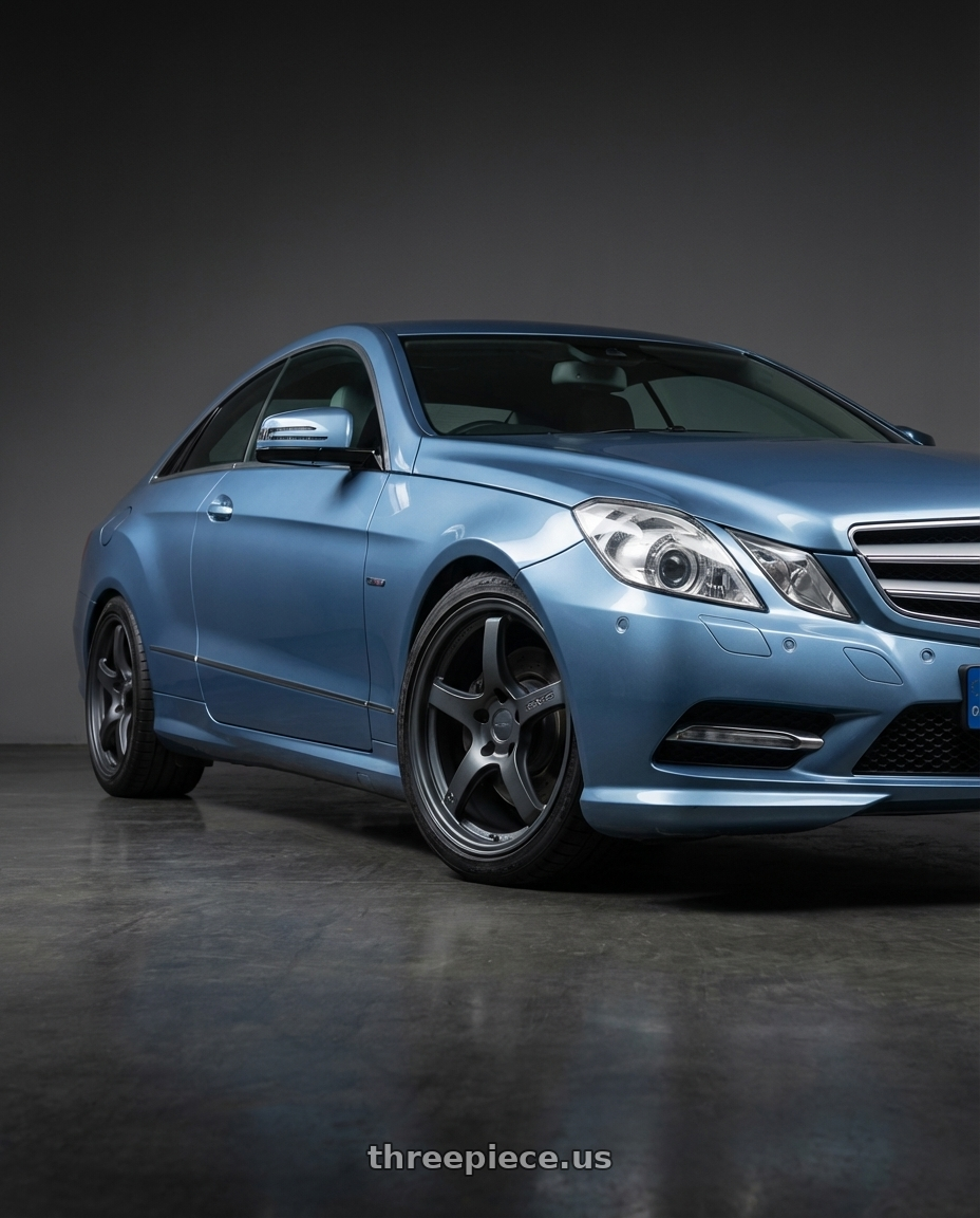 2014 Mercedes-Benz E-Class Coupe C207 with Gram Lights 57CR 5x112 19x10.5+35 Gunblue II wheels