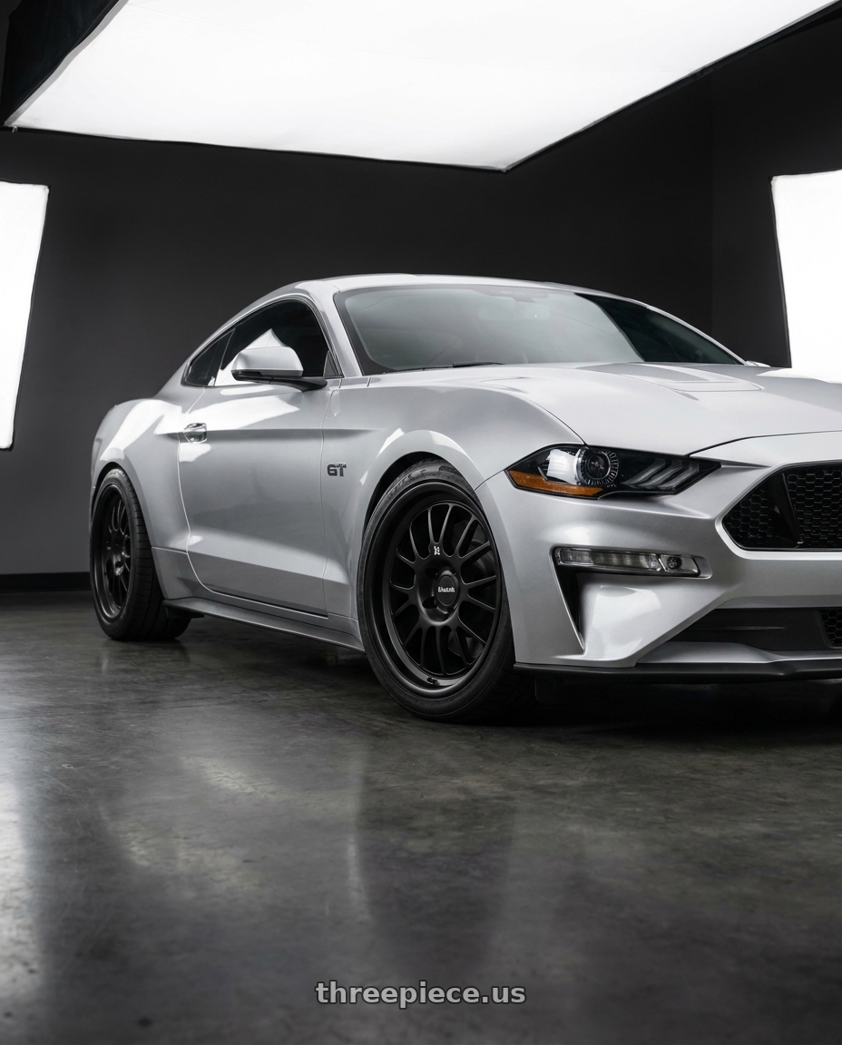 2018 Ford Mustang with Klutch SL14 5x114.3 18x9.5  +35 Matte Black wheels