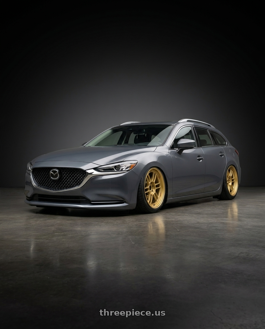 2022 Mazda6 wagon with Enkei RPF1 5x114.3 18x8.5+40 Gold wheels