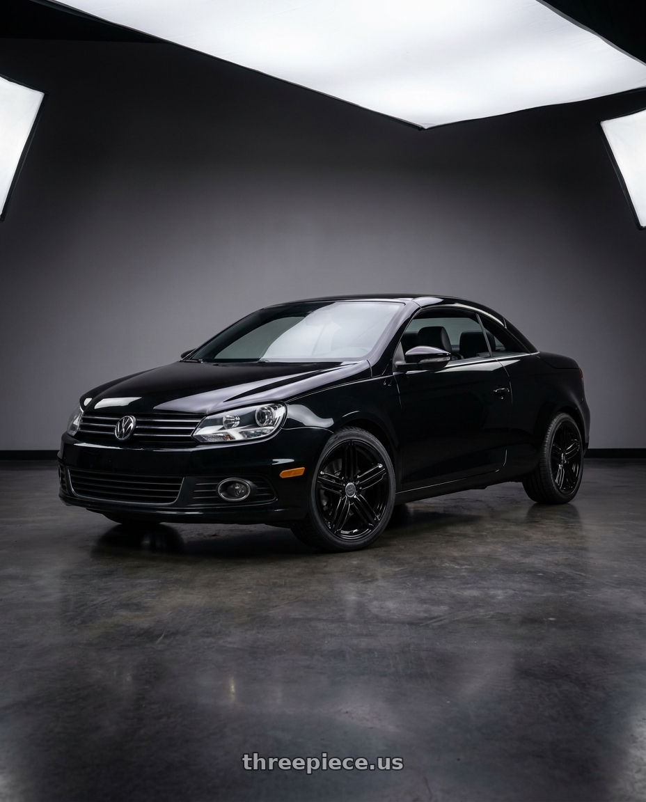 2013 vw eos with OE Wheels AU12 5x112 18x8+45 Black wheels