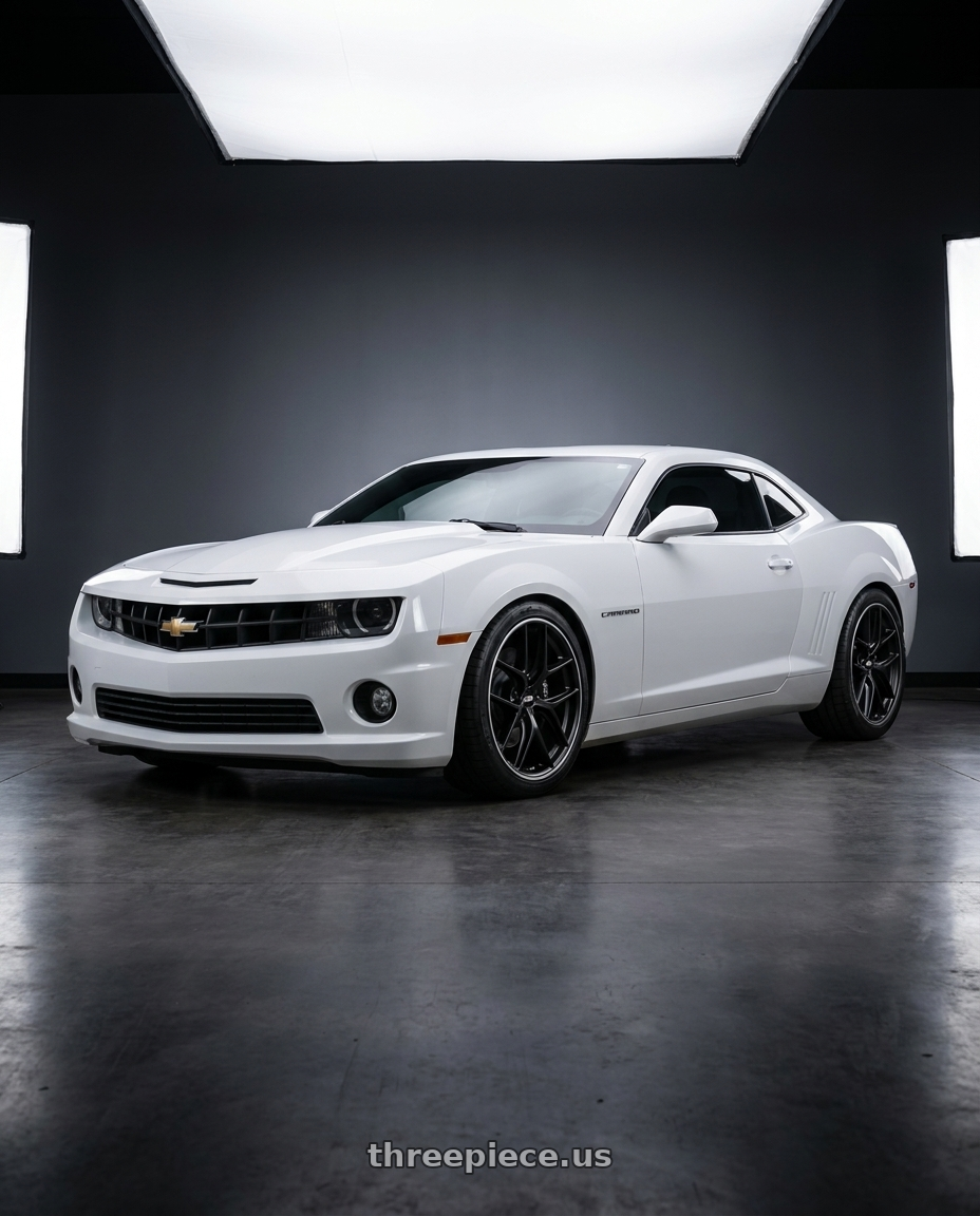2014 Chevrolet Camaro 5th Gen with BBS CC-R 5x120 20x9.0+25 Satin Black wheels
