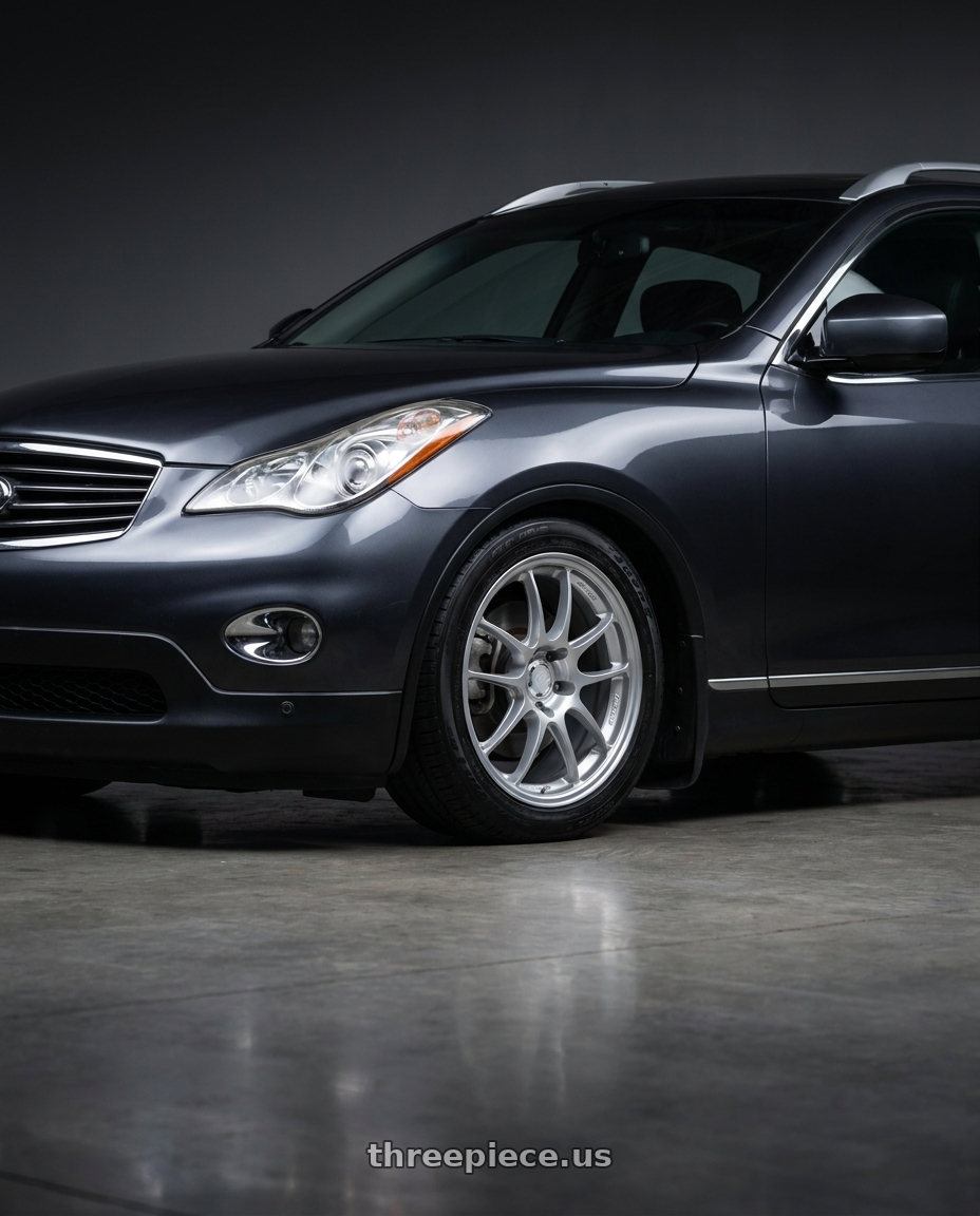 2010 Infiniti ex35 with Enkei PF01 5x114.3 18x8.5+48 Silver wheels