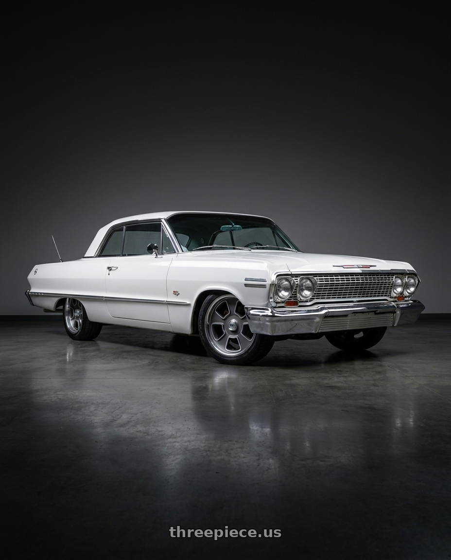1963 chevrolet impala ss with US Mag 1PC U125 BOULEVARD 5X127/5X135 20X8 +1 MATTE GUN METAL wheels