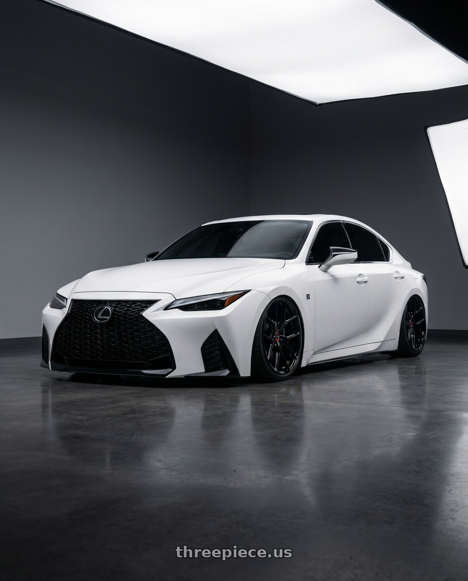 2024 Lexus IS 350 with Vossen HF-5 19x9.5 / 5x114.3 / ET40 / Deep Face / 73.1 - Gloss Black Wheel - HF5-9N63 wheels