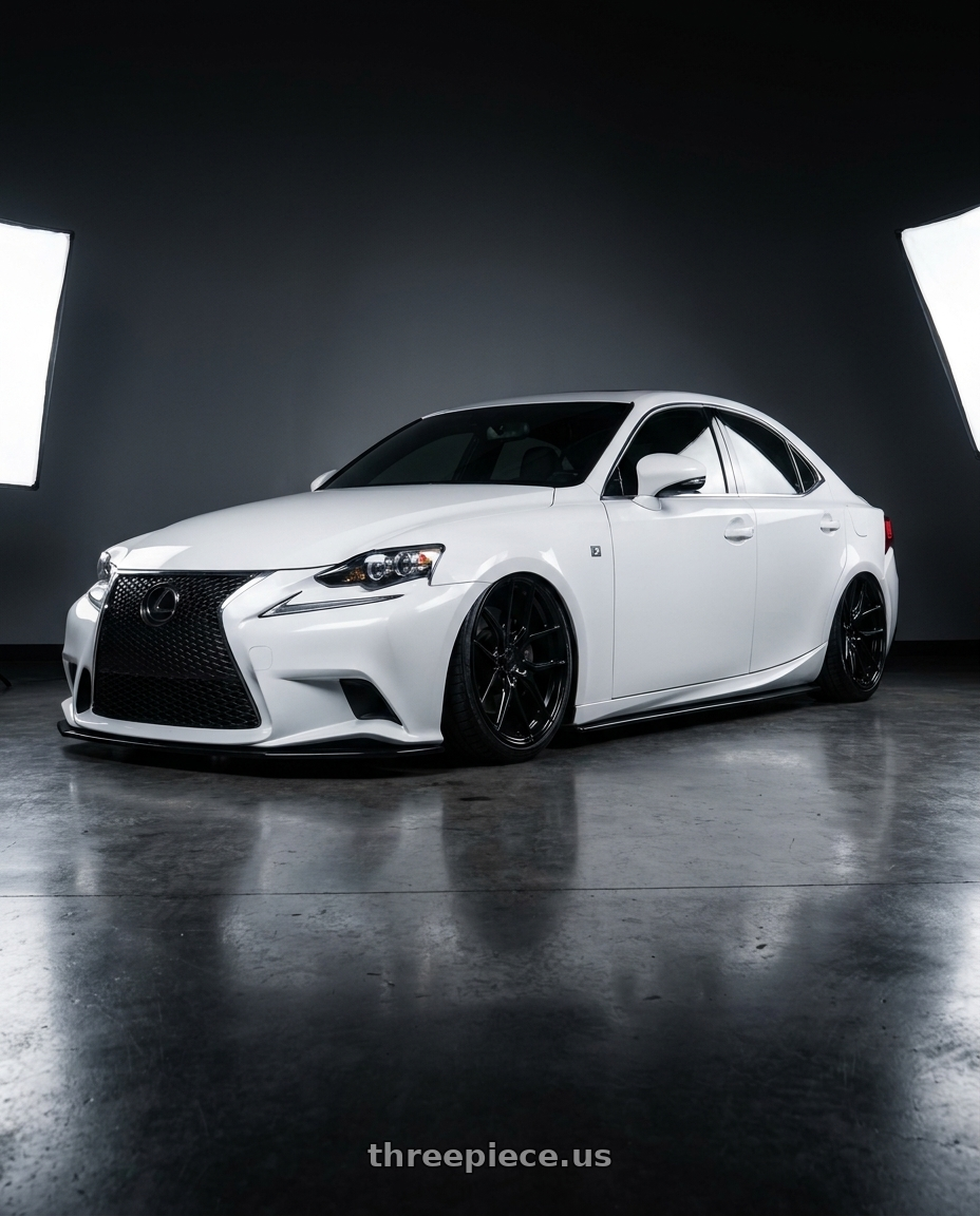 2018 Lexus IS 350 F Sport with Avant Garde Wheels M520R 5X114.3 19x8.5 +35 Gloss Black wheels