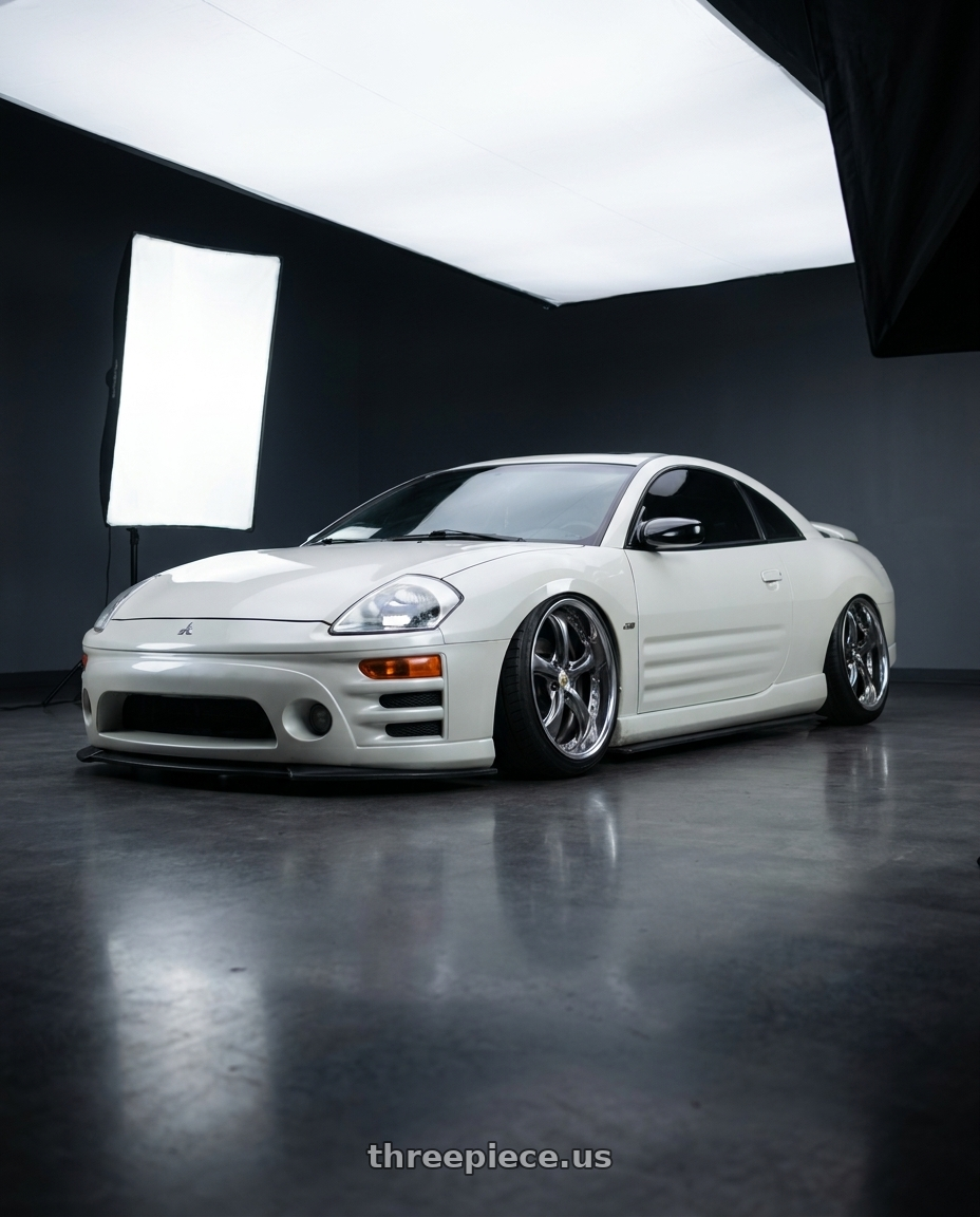 2003 mitsubishi eclipse gts with Work Wheels VS-KF 5x114.3 18x9.5+9 Brilliant Silver Black A Disk FULL REVERSE wheels
