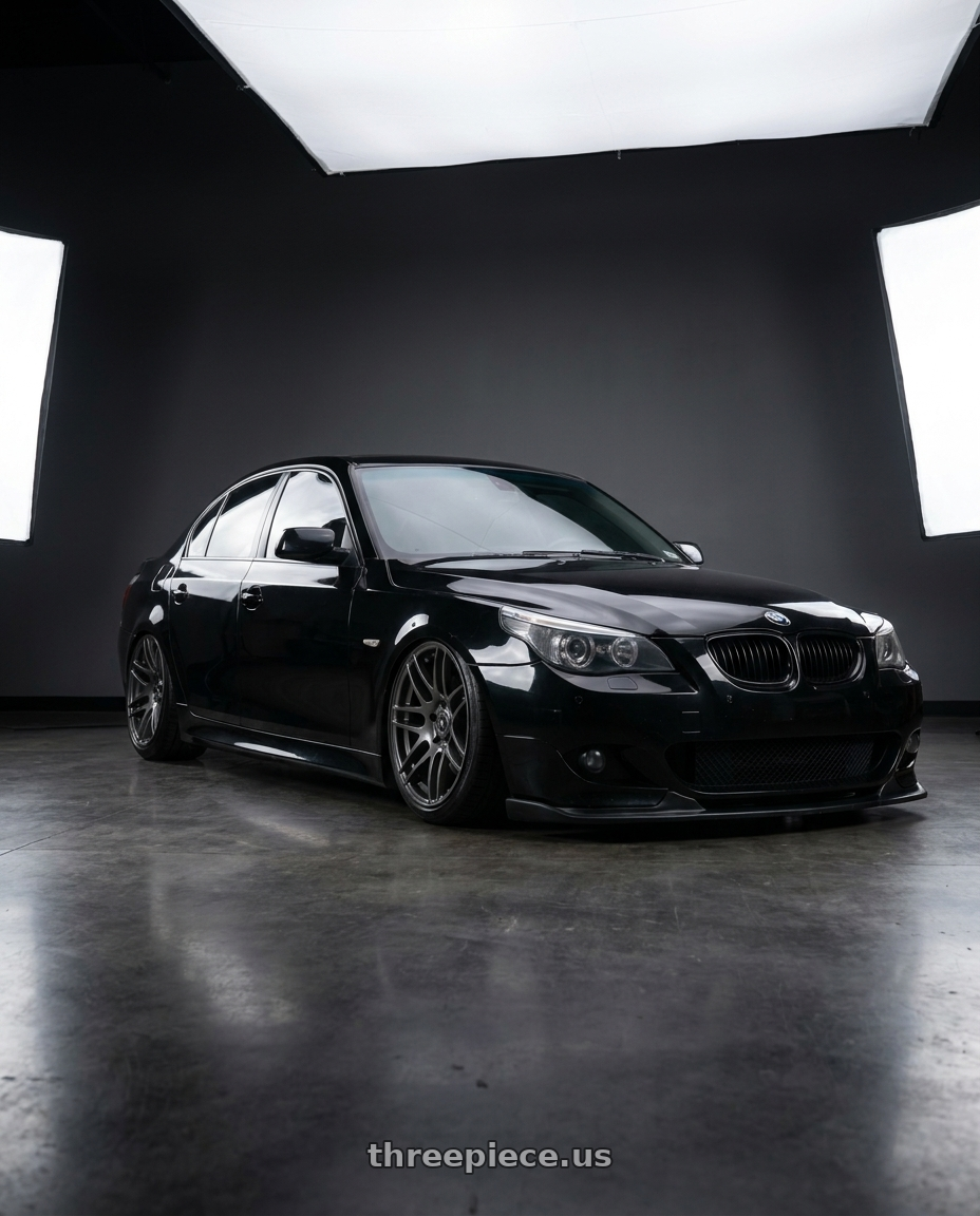 2007 bmw 535i with Forgestar F14 5x120.65 19x9.5 +50 Gloss Anthracite wheels
