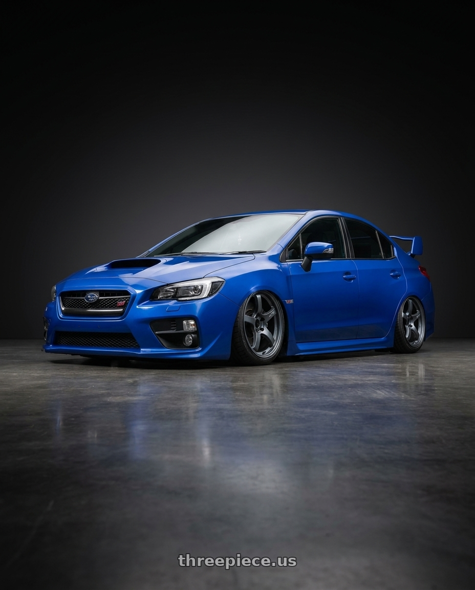 2013 Subaru WRX STI with Gram Lights 57CR 5x114.3 18x10.5+12 Gunblue II wheels