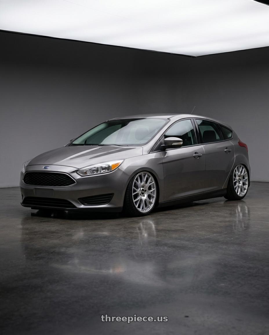 2017 Ford focus with BBS CH-R 5x130 19x8.5 +51 Brilliant Silver Polished Rim Protector wheels