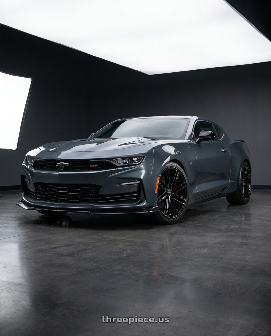 2021 Chevrolet Camaro SS with Petrol P1C 5X120 19X8 +35 GLOSS BLACK wheels