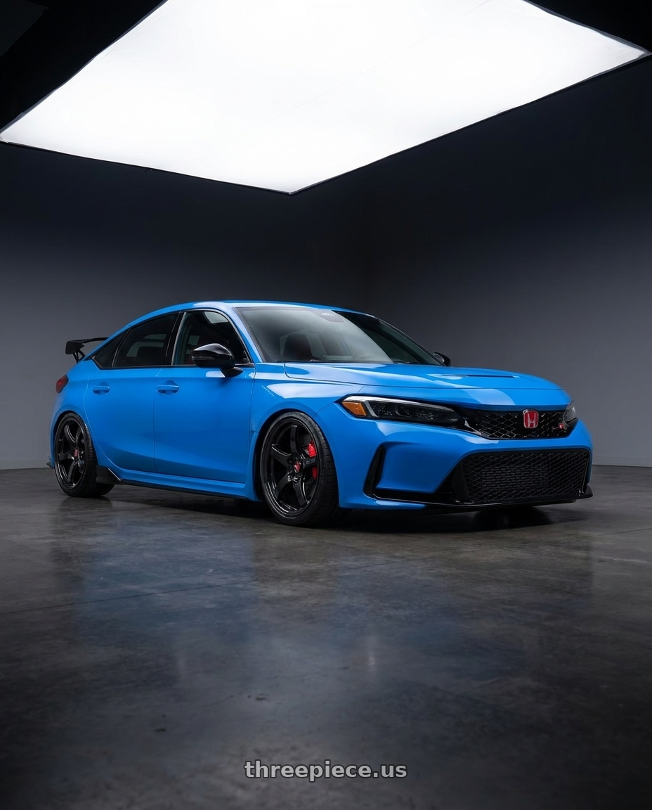 2024 Honda Civic Type R with Gram Lights 57CR 5x120 19x8.5+35 Glossy Black wheels