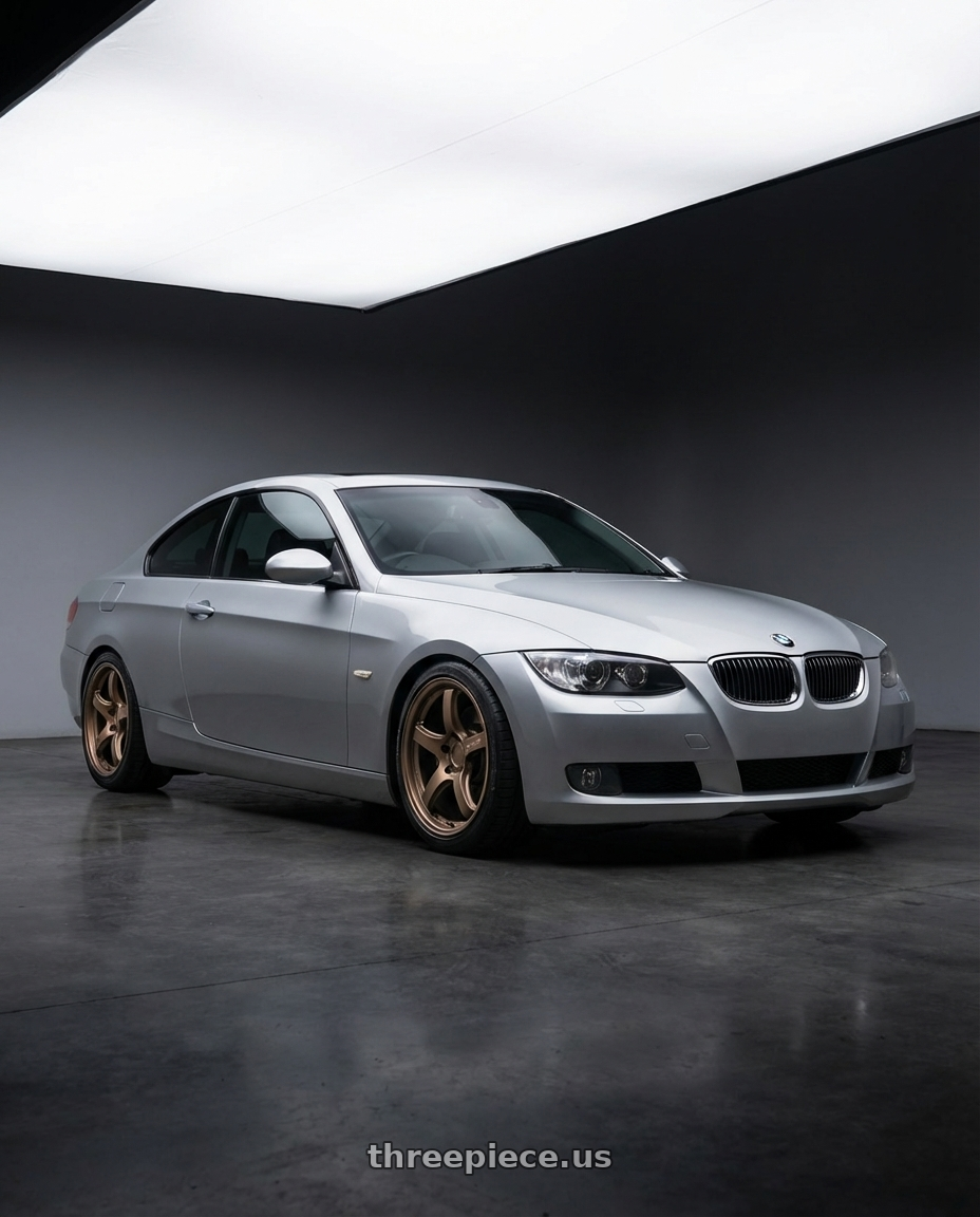 2012 BMW 3 Series E92 with Gram Lights 57CR 5x120 18x9.5+38 Bronze II wheels