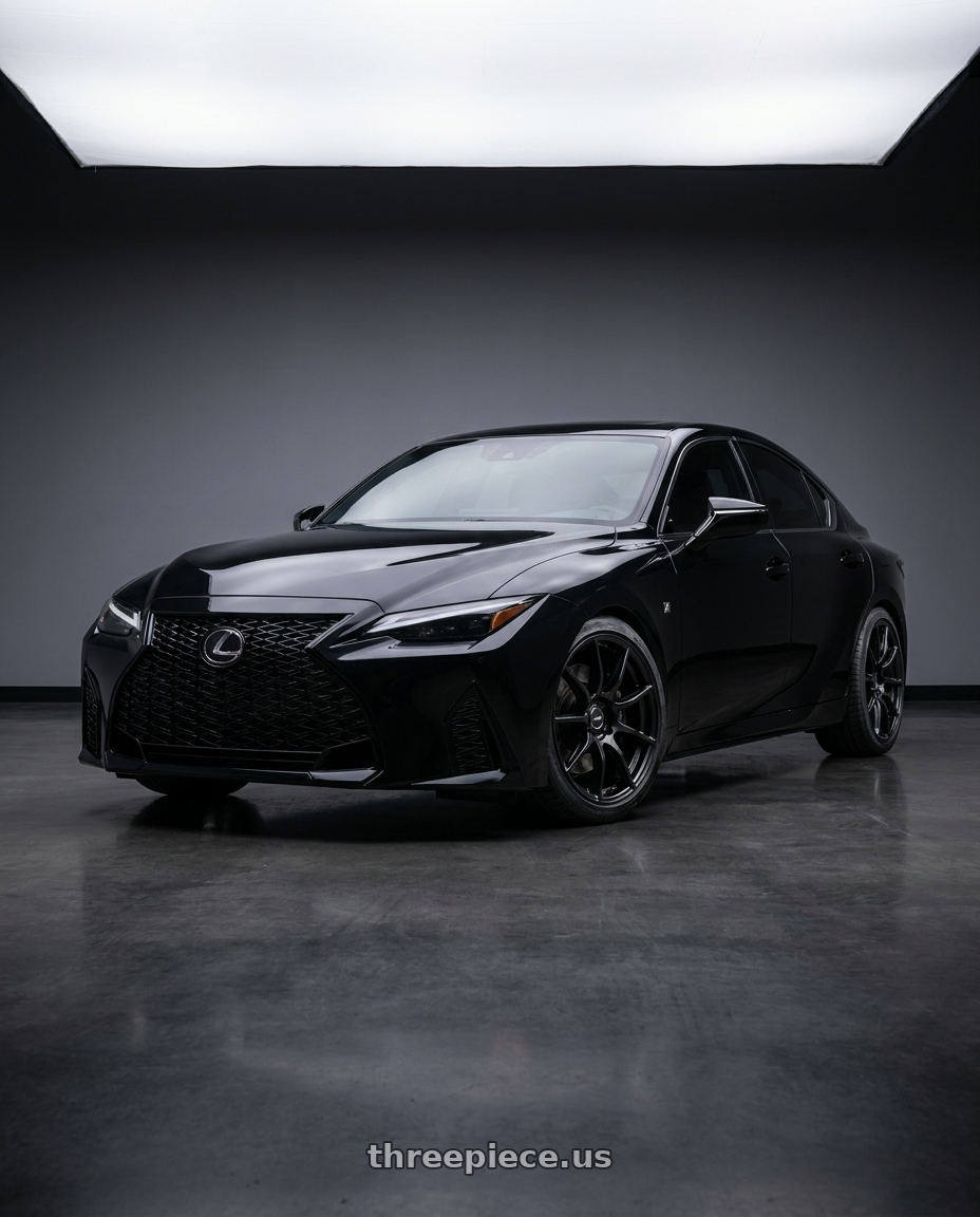 2021 Lexus IS350 F Sport with Enkei TS9 5x114.3 18x8.5+35 Black wheels