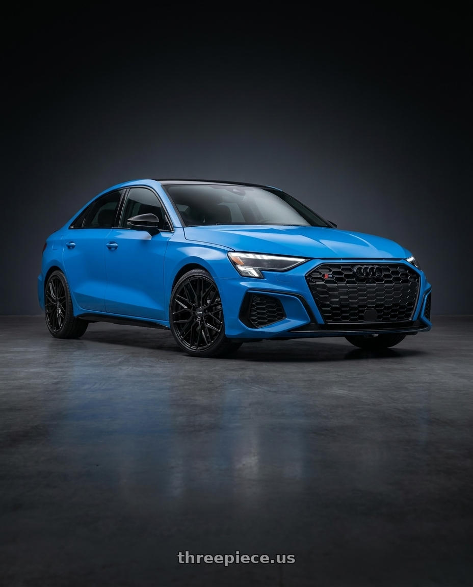 2023 Audi S3 with Niche 1PC M224 GAMMA 5X112 19X8.5 +42 GLOSS BLACK wheels