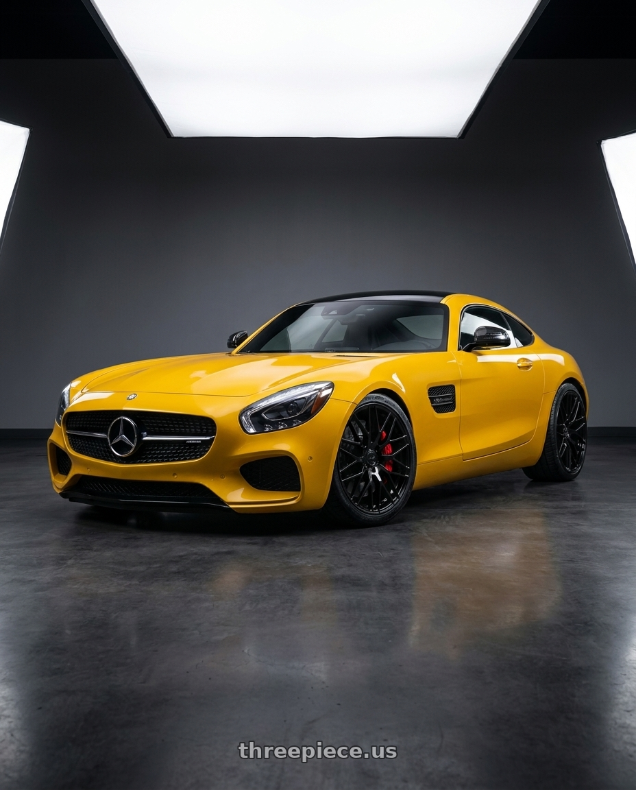 2019 Mercedes-Benz AMG GT with Avant Garde Wheels M520R 5X112 19x9.5 +40 Gloss Black wheels