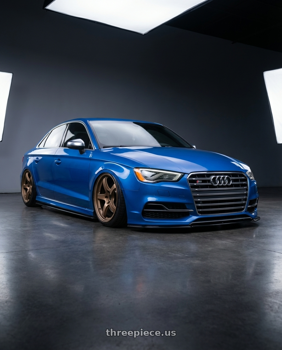 2019 Audi S3 8V with Gram Lights 57CR 5x112 19x10.5+35 Bronze II wheels