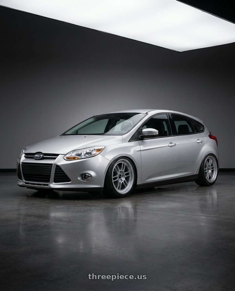 2011 Ford focus with Enkei RPF1 5x100 16x7+35 Silver wheels