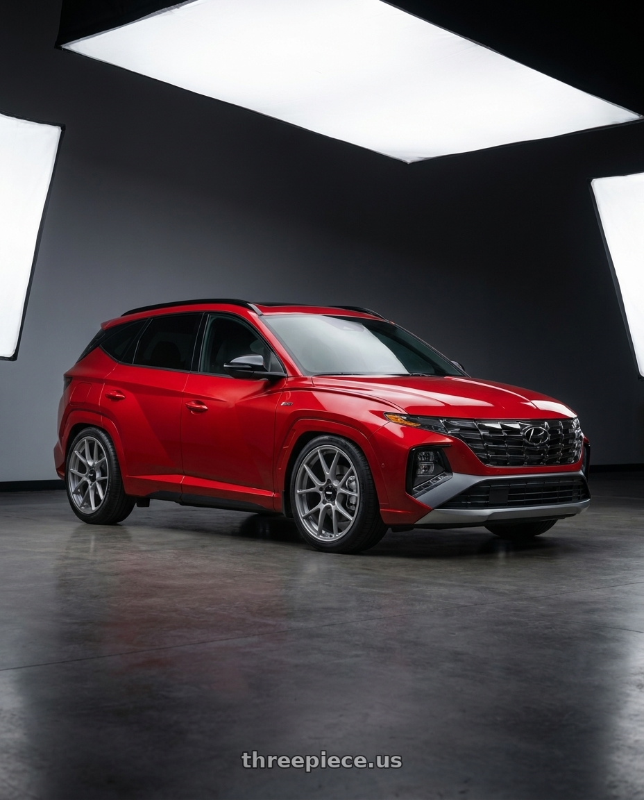 2022 Hyundai Tucson N line with Rotiform 1PC R901 LTN 5X130 21X9 +45 SATIN TITANIUM wheels