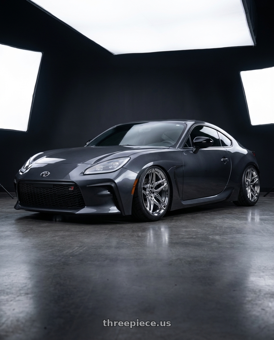 2022 Toyota Gr86 with Heritage Wheel EBISU MonoC 5x100 18x9.5+22 Chrome wheels