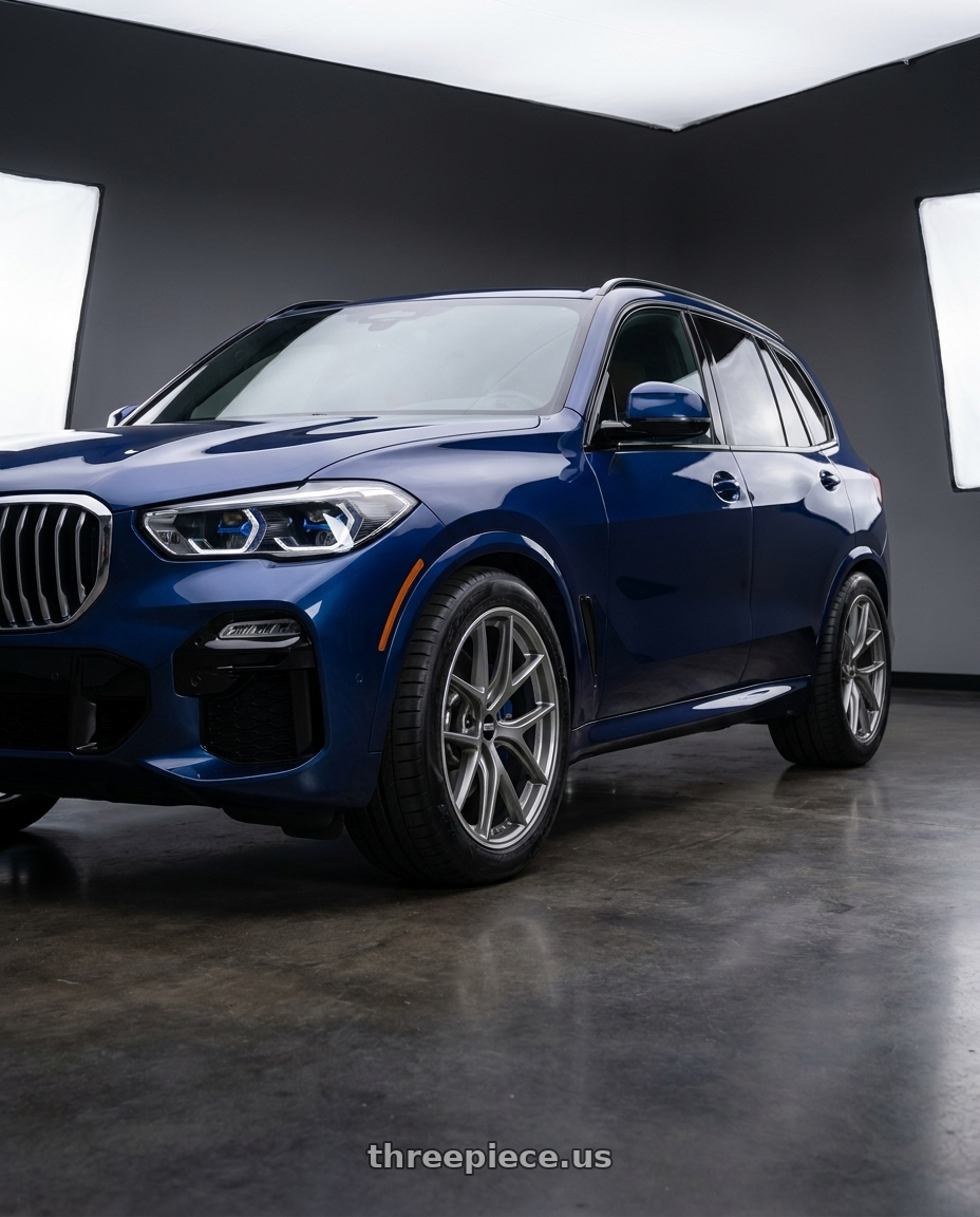 2026 BMW X5 with BBS CI-R 5x112 20x10 +45 Platinum Silver Polished Rim Protector wheels