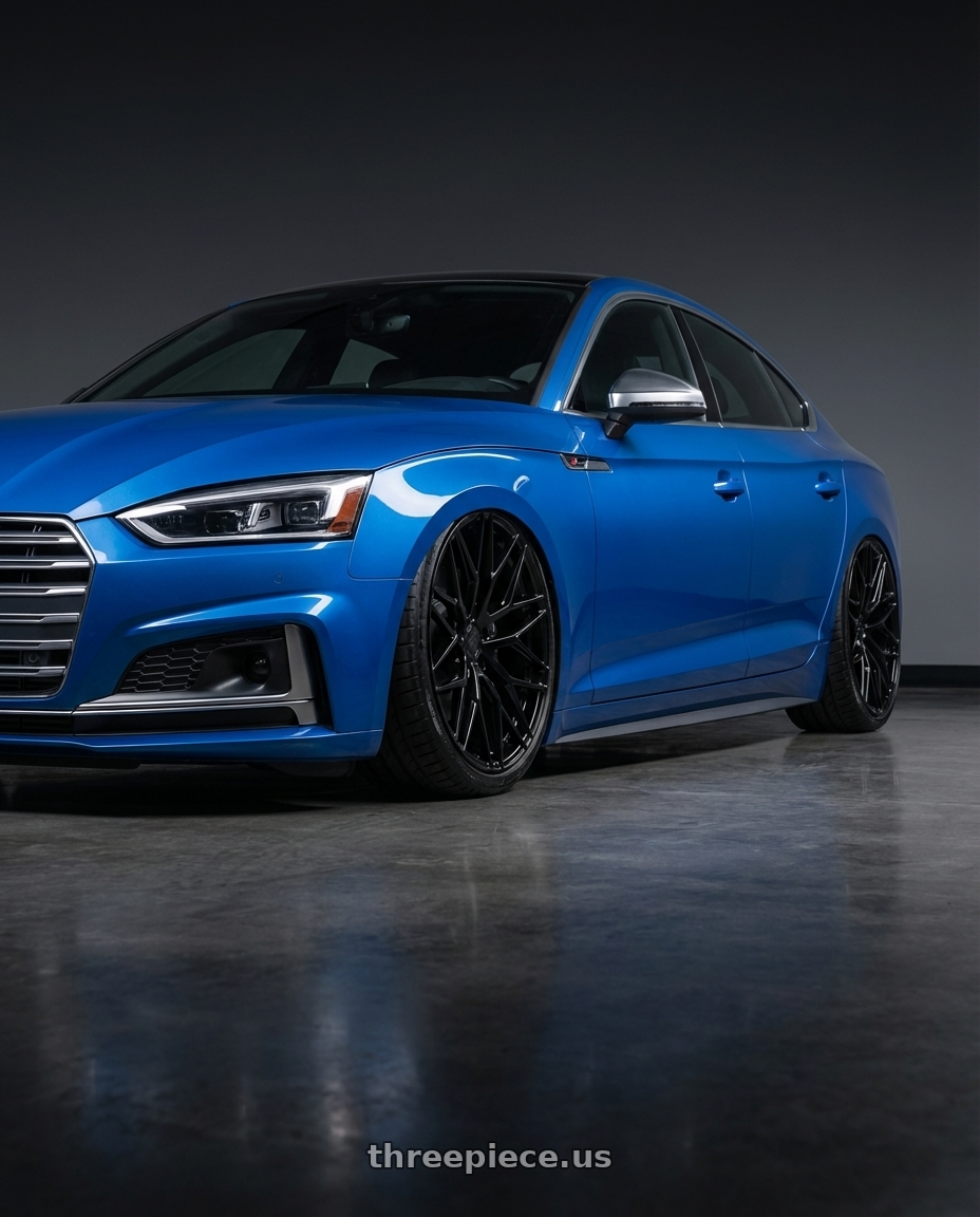 2014 Audi S5 B8 with Avant Garde Wheels M520R 5X112 20x10 +25 Gloss Black wheels