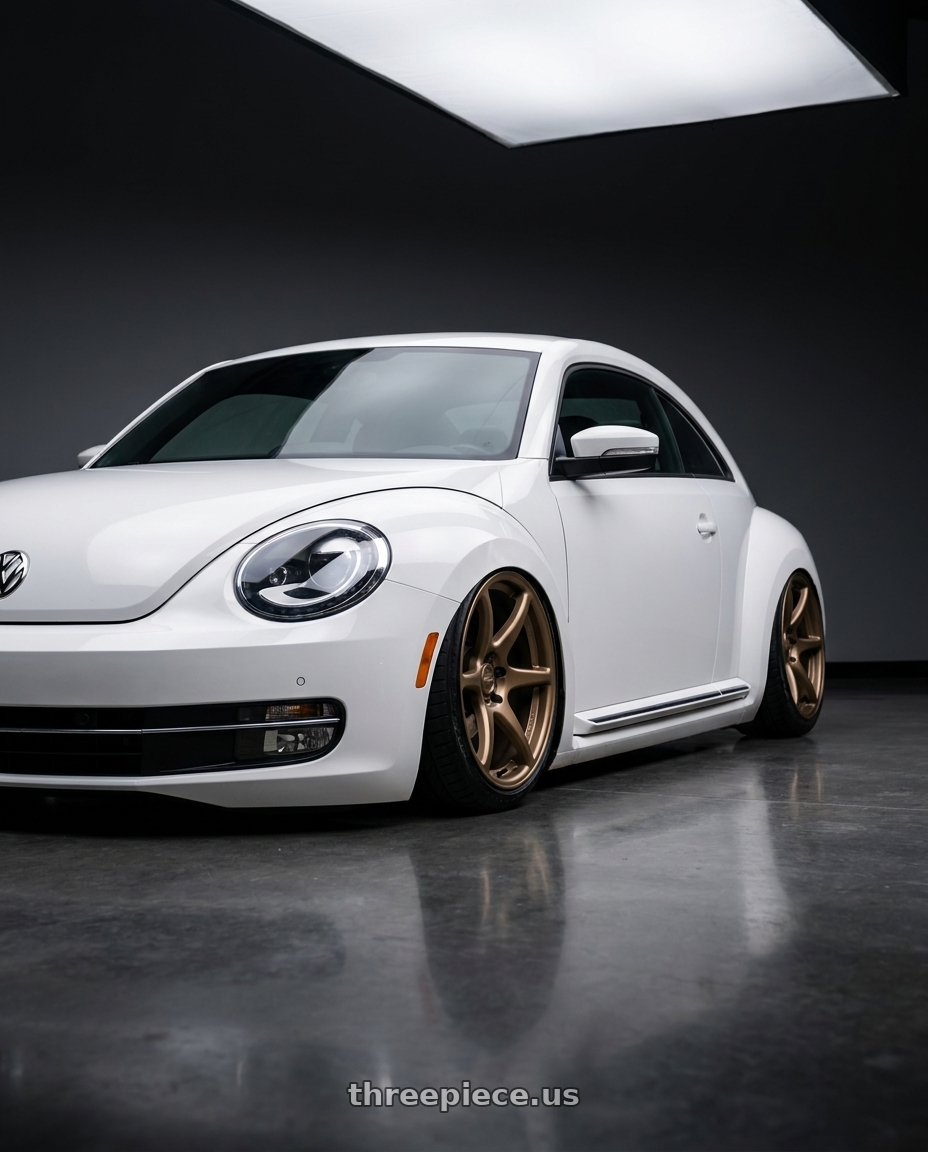 2016 Volkswagen Beetle Turbo with Kansei K11B Tandem 5X112 19x9.5 22 Bronze wheels