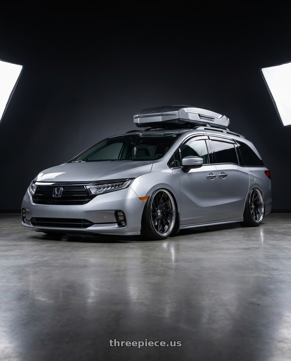 2024 Honda Odyssey with Work Gnosis Cvs 5x120 20x8+45 H Disk Matte Black wheels