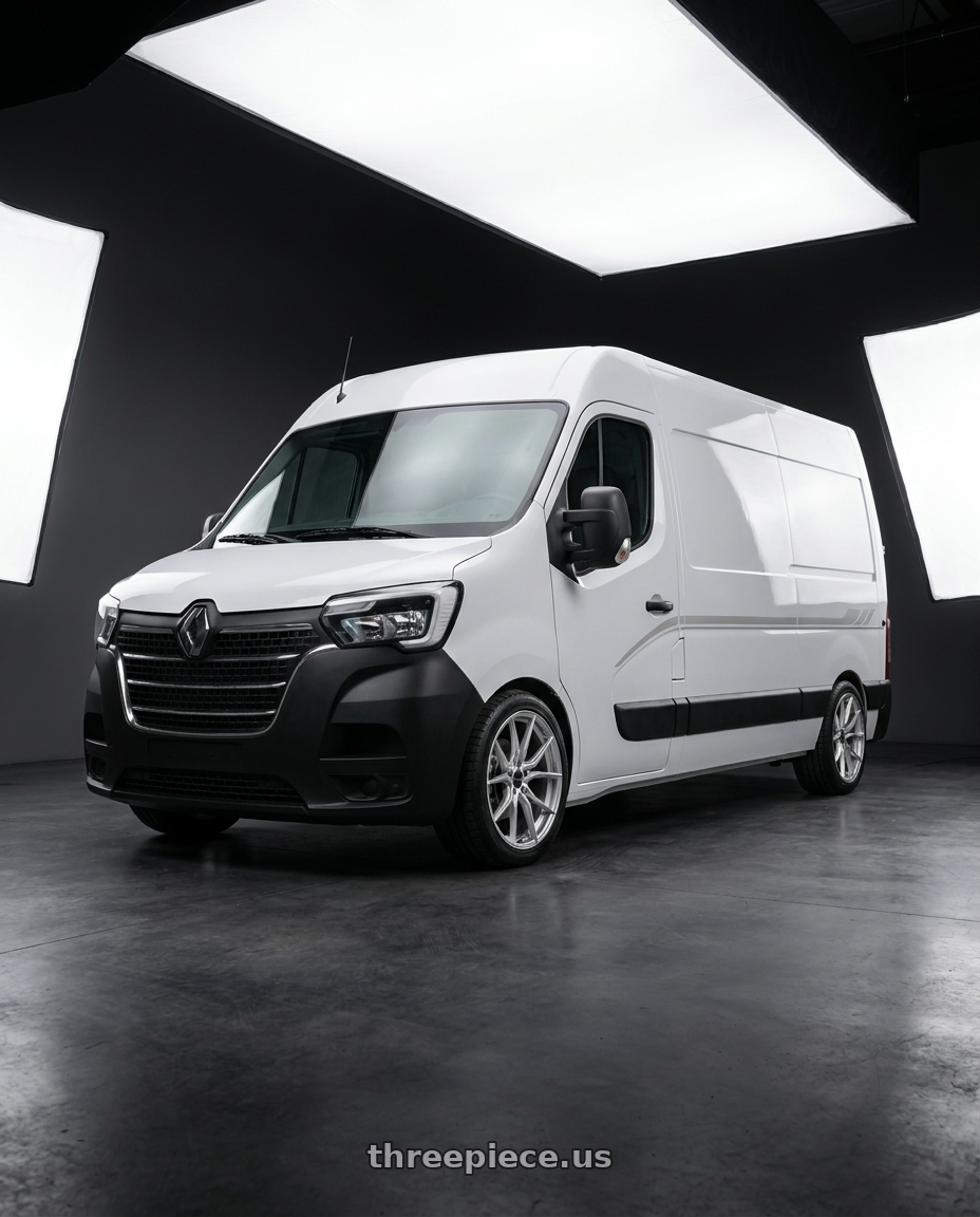 2021 Renault Master Adesivada with Advanti Racing 80S Hybris 5X120 18x8 +35 Silver with Machined Face wheels