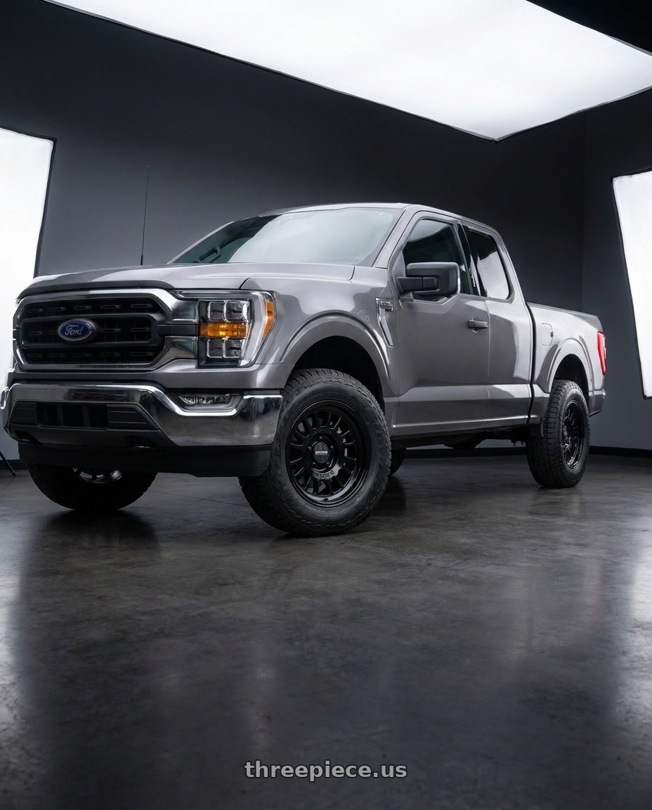 2021 Ford F-150 XL with Method Race Wheels 318B 6X135 17x8.5 +0 GLOSS BLACK wheels