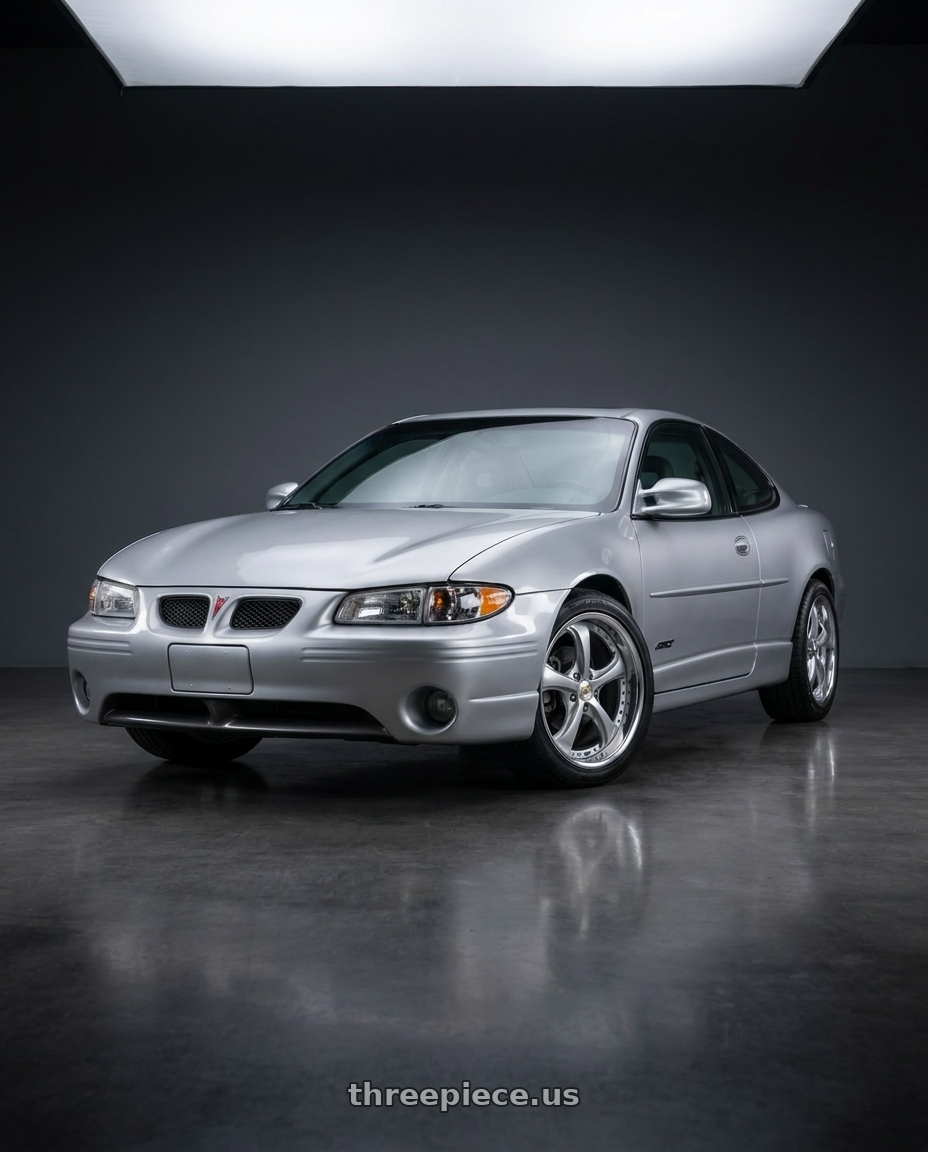 2002 Pontiac Grand prix with Work Wheels VS-KF 5x115 18x8+40 Light Grey Silver A Disk FULL REVERSE wheels