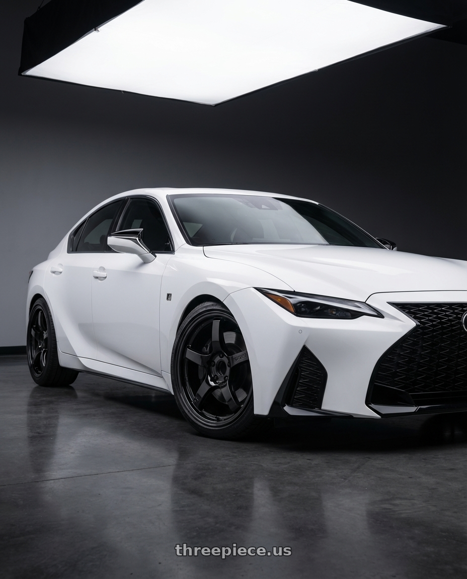 2024 Lexus IS 350 with Gram Lights 57CR 5x114.3 19x9.5+35 Glossy Black wheels