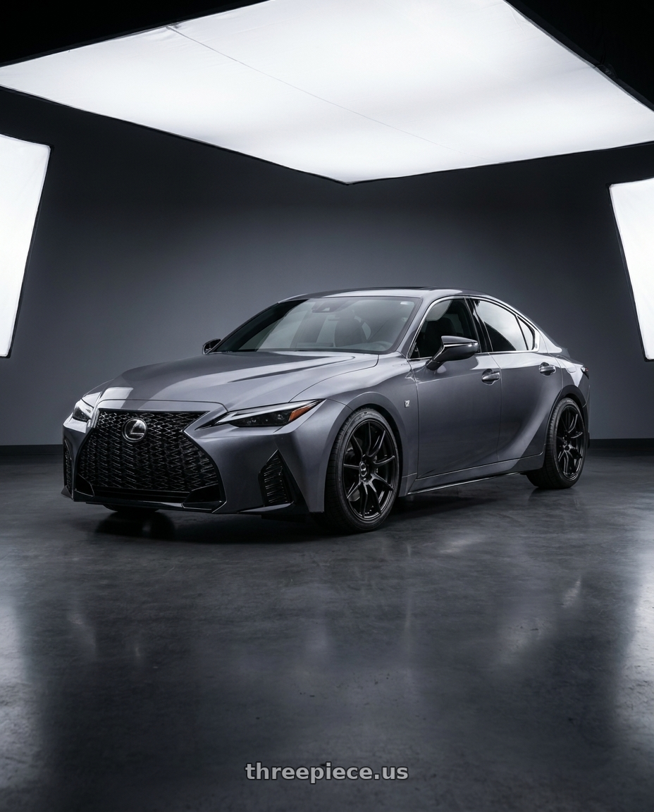 2021 Lexus IS350 F Sport with Enkei TS9 5x114.3 18x8.5+35 Black wheels