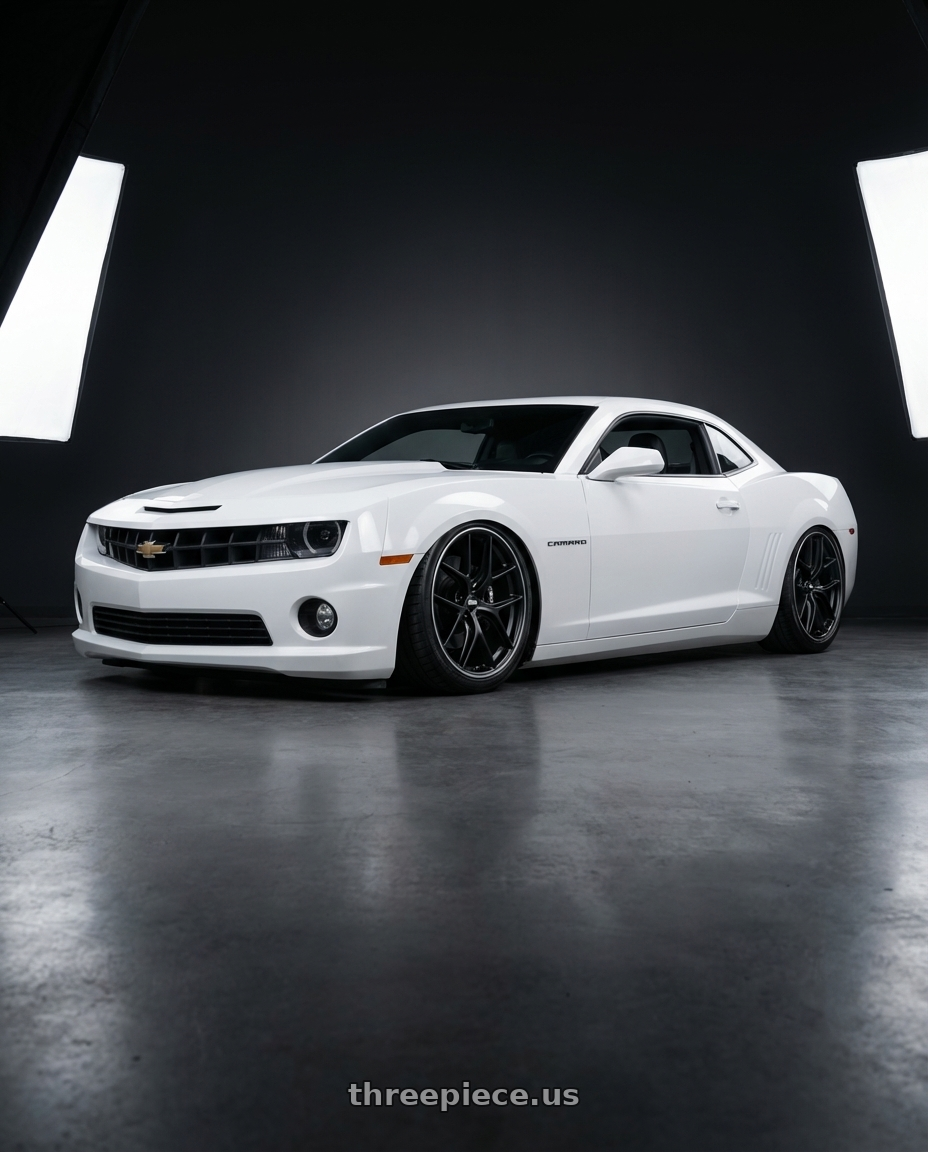 2014 Chevrolet Camaro 5th Gen with BBS CC-R 5x120 20x8.5+32 Satin Black wheels